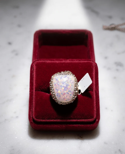 Opal Crystal Statement Ring