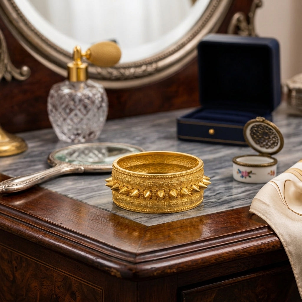 Elegant Gold Statement Bangle