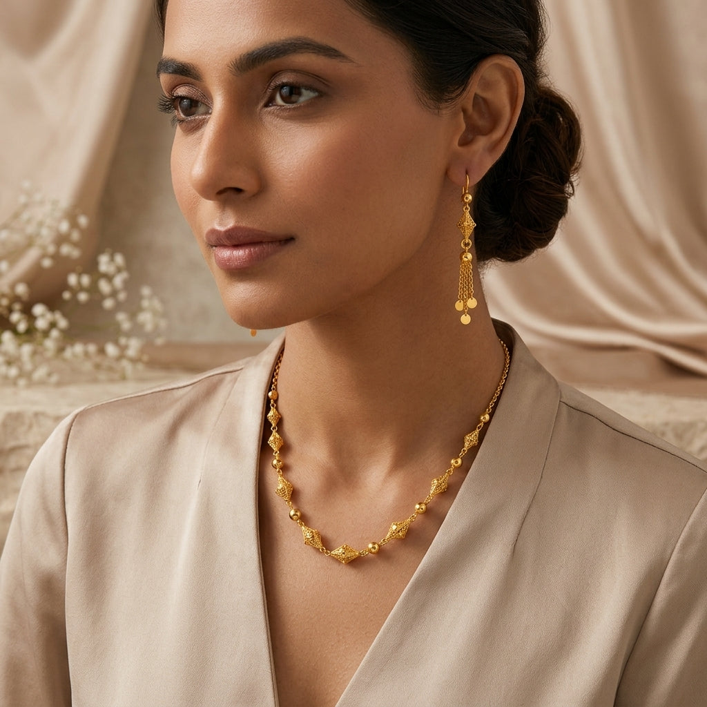 Elegant Bead Necklace Set