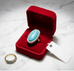 Turquoise Oval Crystal Statement Ring