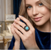 Turquoise Crystal Dome Statement Ring