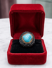 Turquoise Crystal Dome Statement Ring