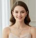 Double Ring Sparkle Pendant Set