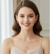 Double Ring Sparkle Pendant Set
