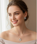 Radiant Circle Halo CZ Pendant Set