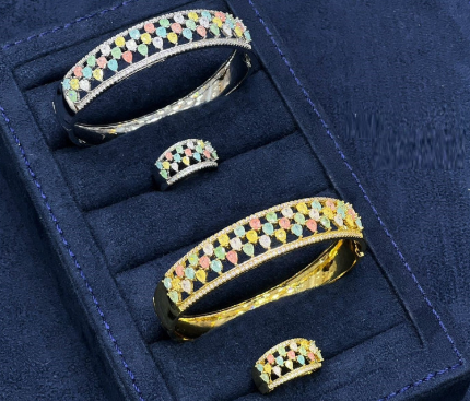 Linked Chain Glam Kada Set