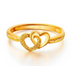 Gold Plated Retro Heart Ring