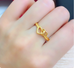Gold Plated Retro Heart Ring