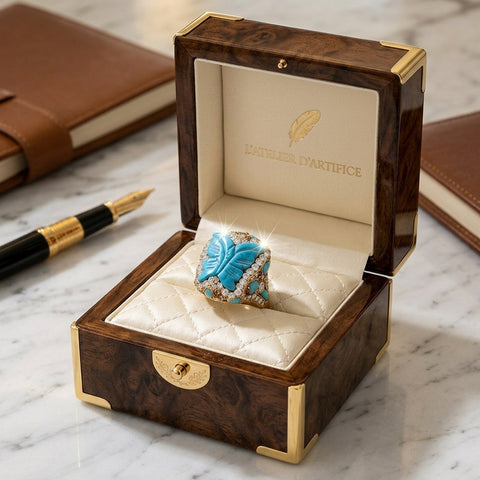 Butterfly Crystal Statement Ring
