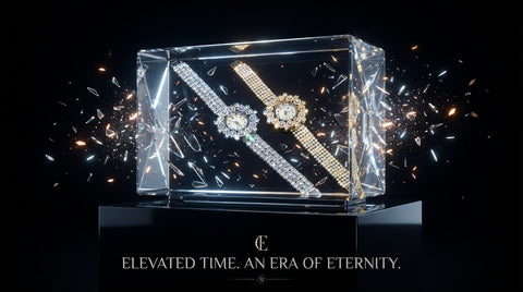 Elegant Pearl Halo Watch