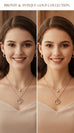 Double Ring Sparkle Pendant Set