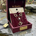 Double Ring Sparkle Pendant Set
