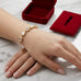 Square Crystal Link Adjustable Bracelet