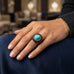 Turquoise Crystal Dome Statement Ring