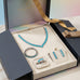Turquoise V-Cut Crystal Jewelry Set