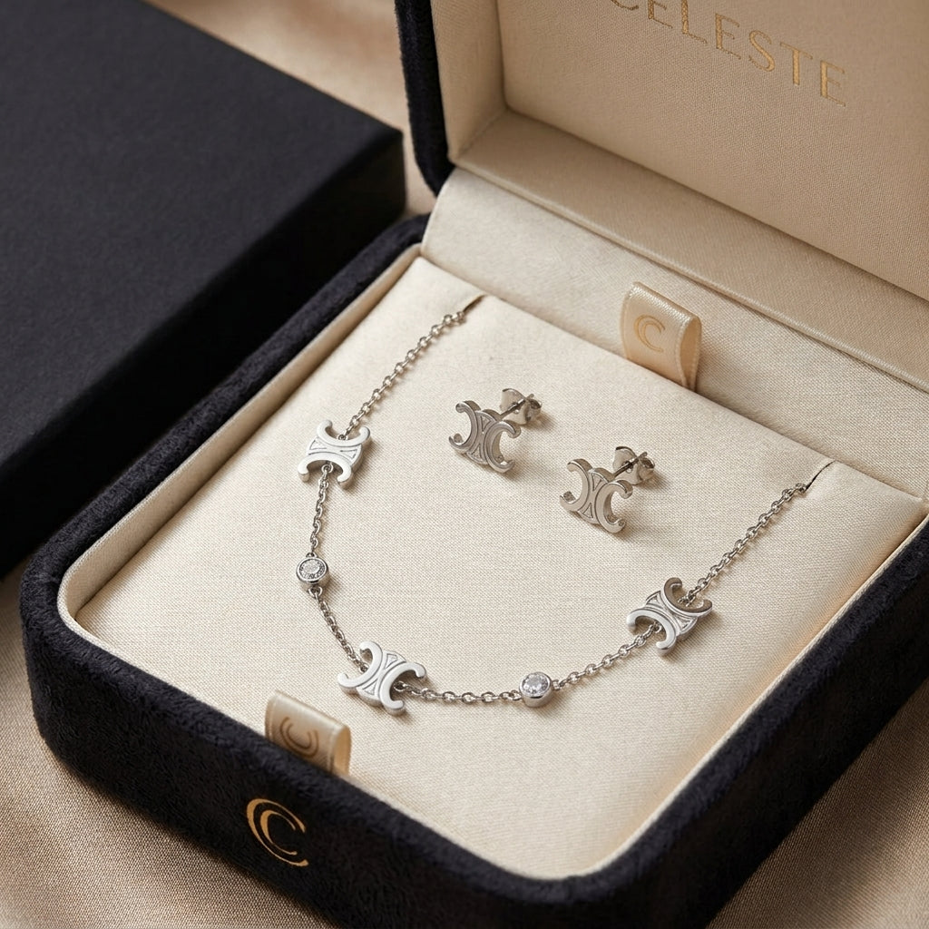 Elegant Silver Jewelry Set