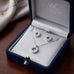 Radiant Circle Halo CZ Pendant Set