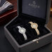 Elegant Pearl Halo Watch