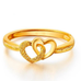 Gold Plated Retro Heart Ring
