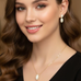 Oval Sparkle CZ Pendant Set