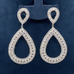 Teardrop Halo Crystal Earrings