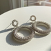 Classic Round Halo Crystal Earrings