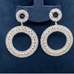 Classic Round Halo Crystal Earrings